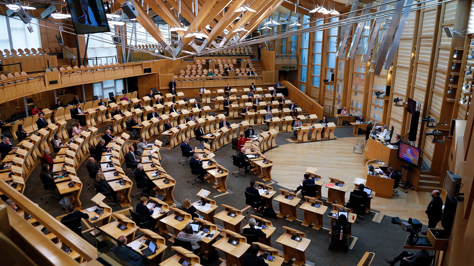 The Debating Chamber at First Minister's Questions on 2 September