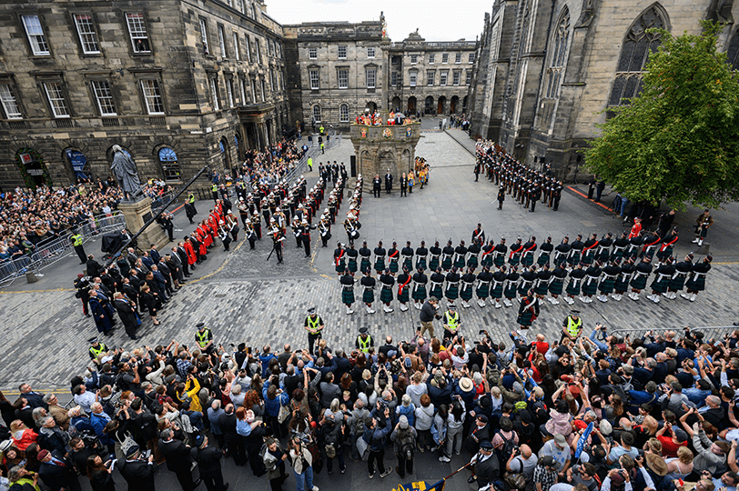 The Proclamation of Charles III at the Mercat Cross in Edinburgh