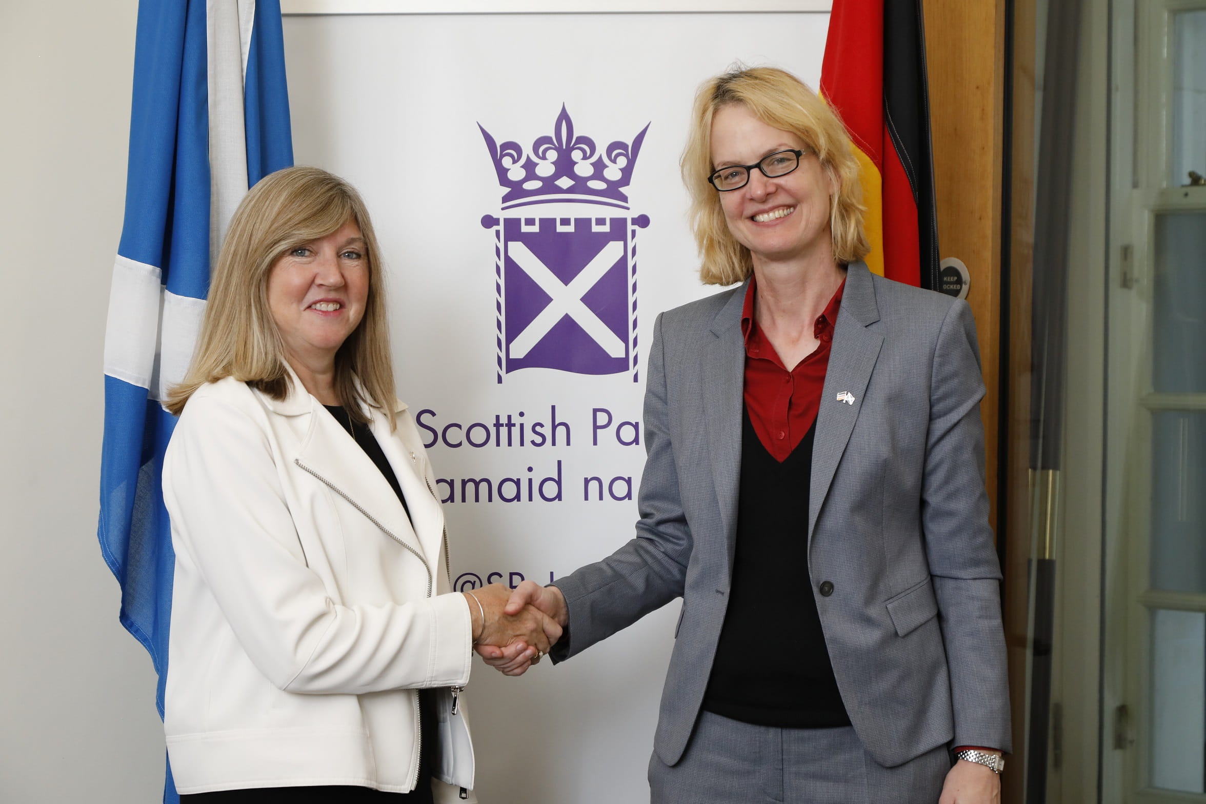 The Presiding Officer meeting with the German Consul General, Christiane Hullmann