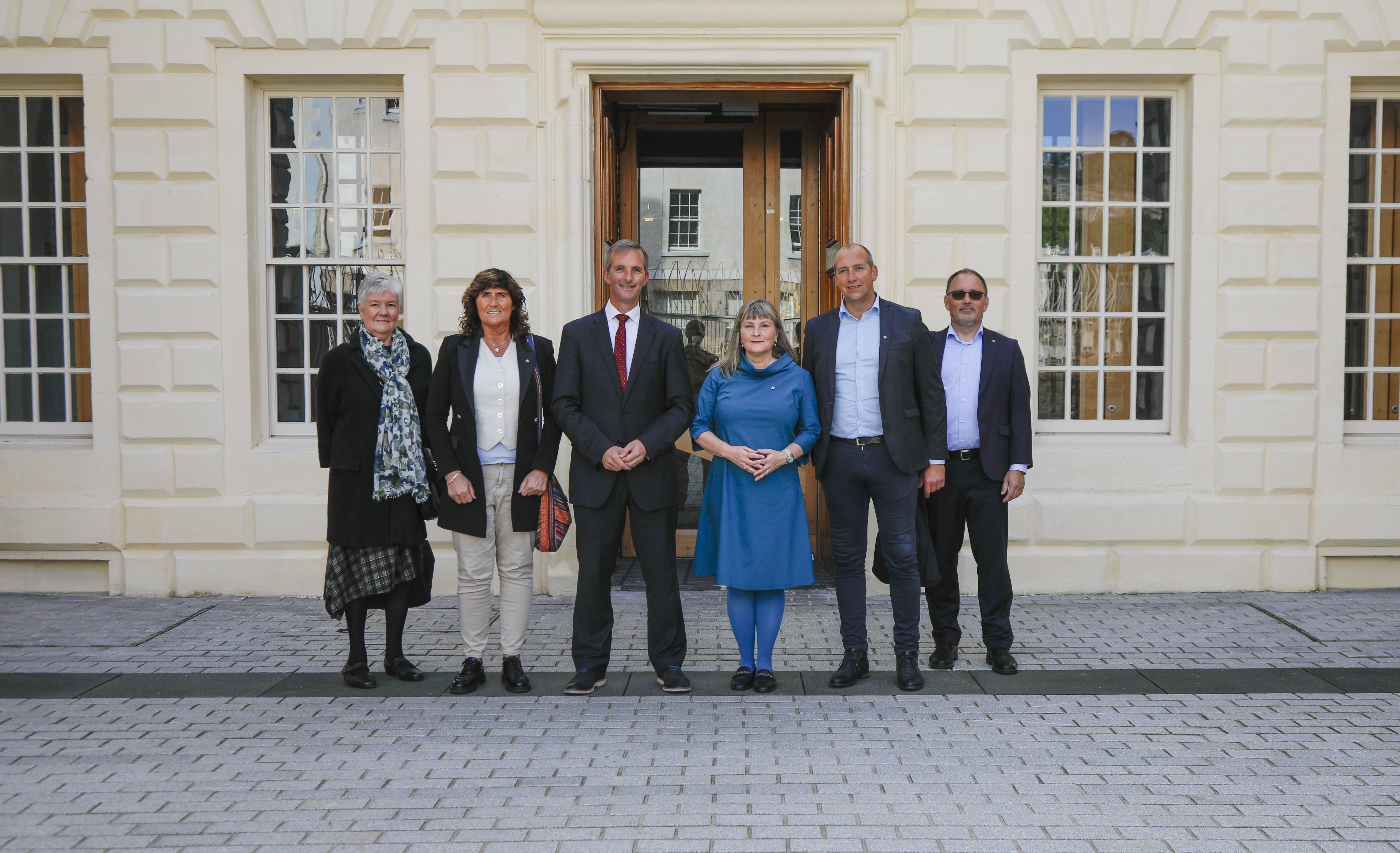 Bjørt Samuelsen, Speaker of the Faroe Islands, and members of her delegation meeting with Deputy Presiding Officer, Liam McArthur MSP