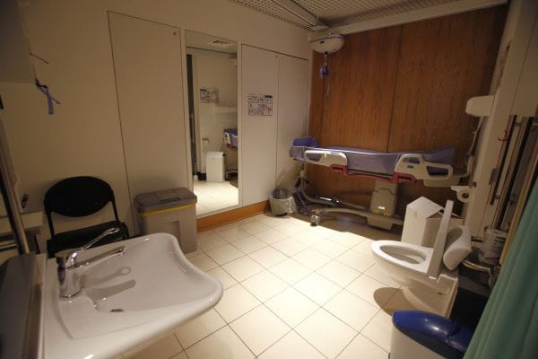 a view of the accessible toilet at the scottish parliament