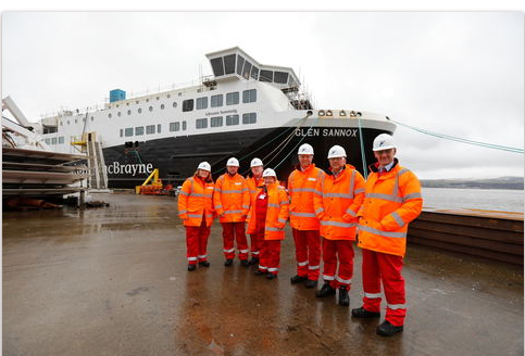 Photo of REC Committee members visit to the Ferguson Marine shipyard, 24 February 2020