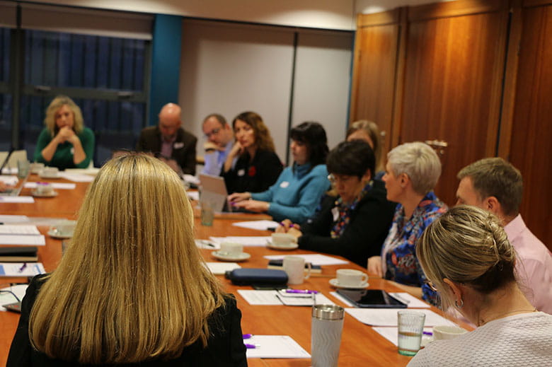 Members have a roundtable discussion in Aberdeen with Granite Care Consortium