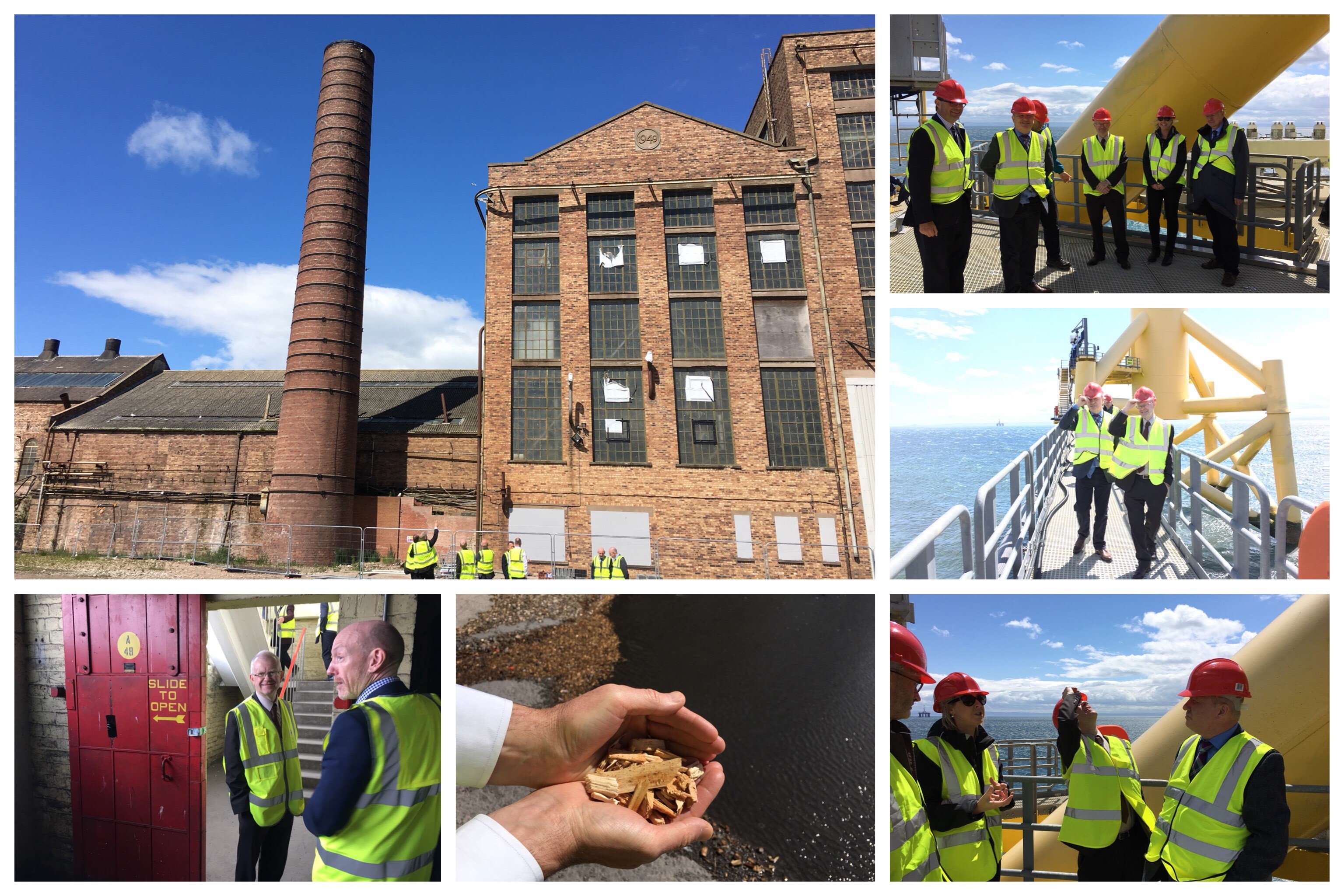 Collage of Committee members’ visits.