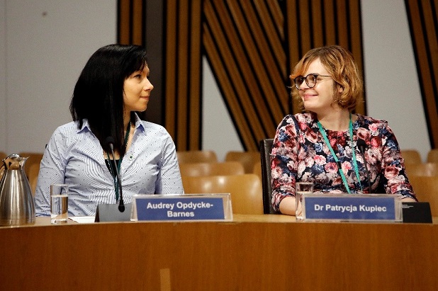 Audrey Opdyke-Barnes and Dr Patrycja Kupiec of the Young Women's Lead Committee.